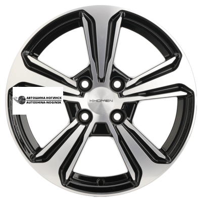 Khomen Wheels 6x15/4x100 ET48 D54,1 KHW1502 (Rio/Solaris) Black-FP